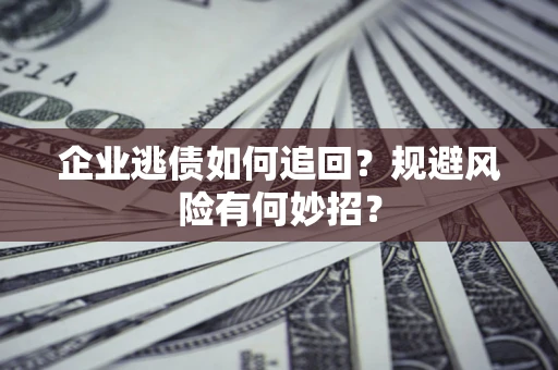 武汉企业逃债如何追回？规避风险有何妙招？