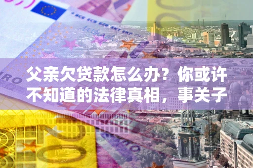 武汉父亲欠贷款怎么办？你或许不知道的法律真相，事关子女未来