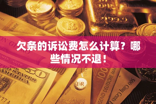 武汉欠条的诉讼费怎么计算?哪些情况不退! 武汉欠条的诉讼费怎么计算?哪些情况不退!