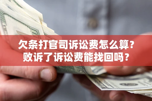 武汉欠条打官司诉讼费怎么算？败诉了诉讼费能找回吗？