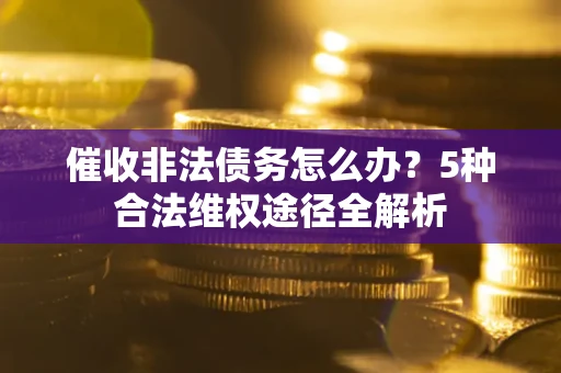 武汉催收非法债务怎么办？5种合法维权途径全解析