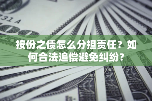 武汉按份之债怎么分担责任？如何合法追偿避免纠纷？