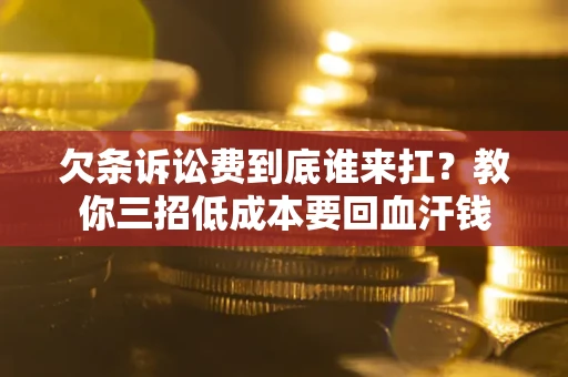 武汉欠条诉讼费到底谁来扛？教你三招低成本要回血汗钱